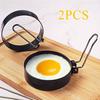 2pcs Egg Cooking Rings Non-Stick Egg Ring Pancake Mold Stainless Steel For Frying Or Shaping Eggs Household Breakfast Cooking