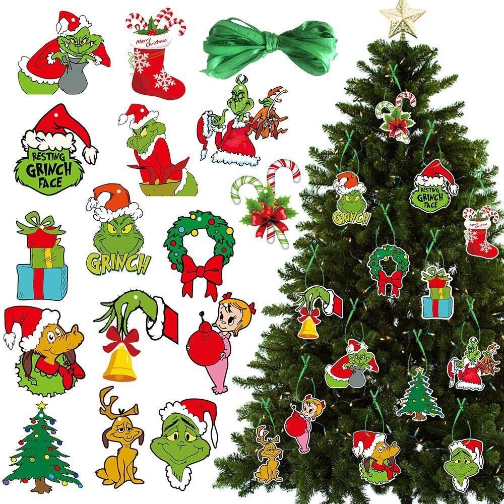 New 64Pcs Merry Christmas Ornaments Xmas Tree Hanging Decoration Figure Pendant