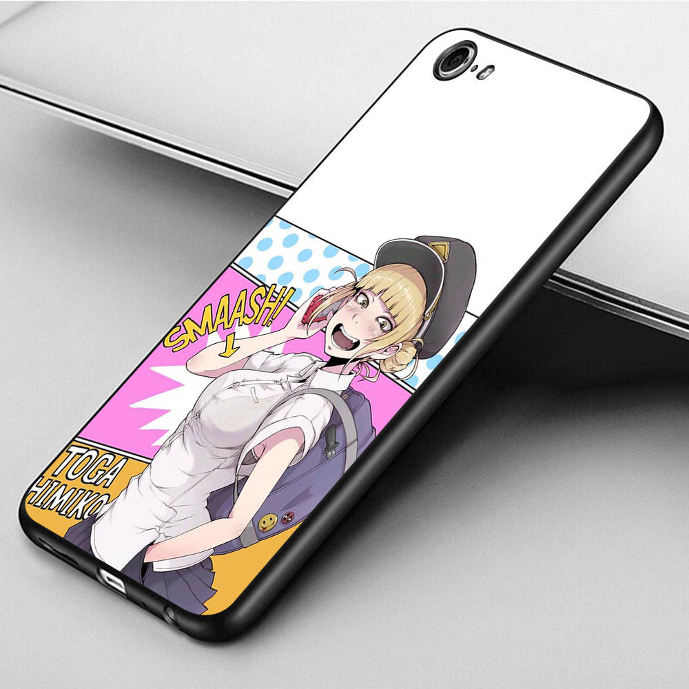 Чехол DT3 Hero Academia Toga для iPhone 16, 15 Plus, 14, 13, 12, 11 Pro, 8, 7, 6S, 6 SE, 5S, X, XR, XS Max, Realme C30, C33, C31, 9I, Huawei P30, черный, мягкий чехол