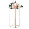 Wedding Flower Stand, 10PCS 60cm Column Flower Stand, Floral Stands with Metal Laminate, Gold Rectangular Floral Display Rack for Wedding, Party,