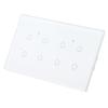 Wi-Fi Smart Touch Switch 8 Gang Закаленное стекло Панель IP44 Smart Light Switch Standard