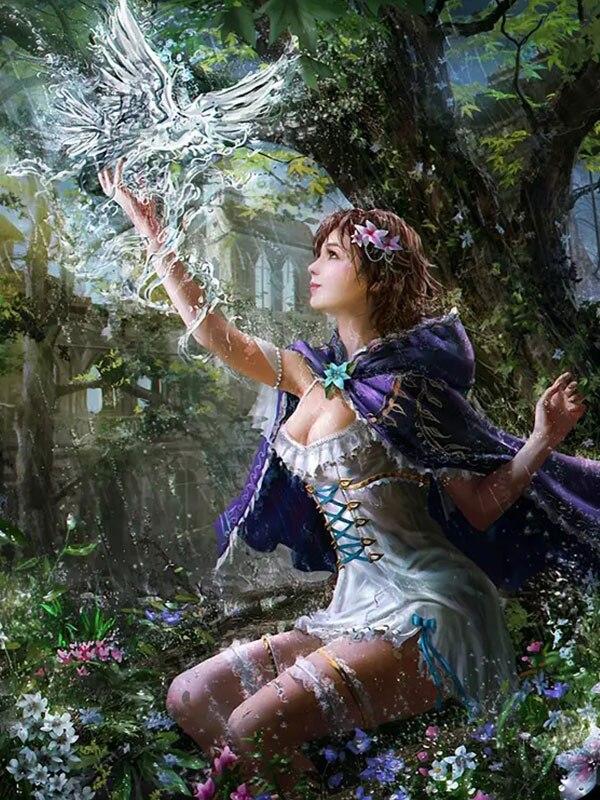 Ангел Лебедь Diy Алмазная картина Фэнтези Арт Фея Стразы Вышивка Наборы для вышивки крестом Девушка Декор комнаты Мозаика Настенные картины