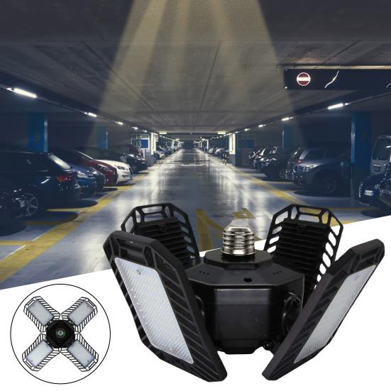 Светодиодный потолочный светильник для гаража, складной, деформируемый, 60 Вт, супер яркий, водонепроницаемый, энергосберегающий, склад, парковка, подвал, лампа