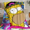 Смешное Мультяшное Одеяло The S-Simpsonss Одеяло для Дивана Дивана Путешествий Дома Пешего Туризма Пикника Постельное Белье Фланелевое Одеяло подарок на день рождения