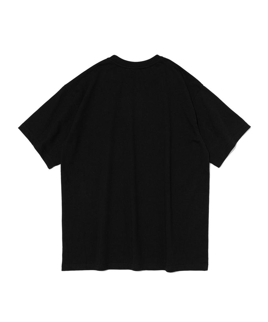 ROIDESROIS Ribbon Print Oversized Short Sleeve T-Shirt (Black)
