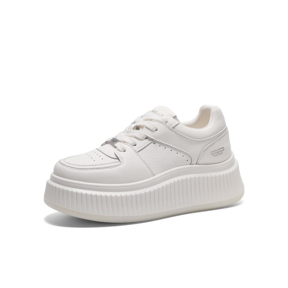 Belle Leisure Comfortable White Shoes for Women 2025 Spring New Fashion Versatile Board Shoes