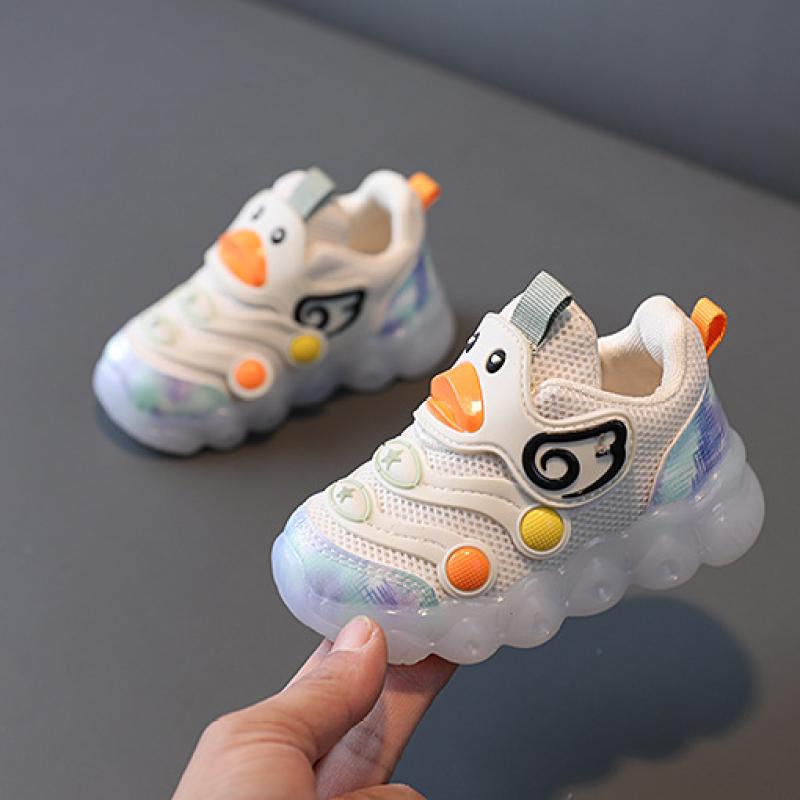 TWINFLAMES Baby Light Shoes New Breathable Mesh Shoes Soft Soled Baby Toddler Shoes Kids Sneakers
