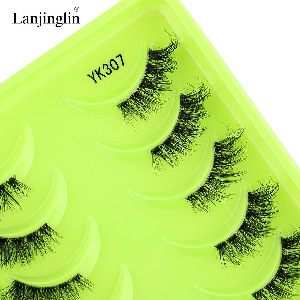 Накладные ресницы Half Eye Lashes 3/10 пар 3D Mink Lashes Natural/Dramatic Handmade Многоразовые накладные ресницы Инструменты для макияжа Faux Cils