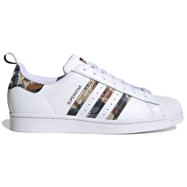 adidas Кроссовки унисекс Superstar White Savanna Camo Cloud-White Wild-Brown GV9698