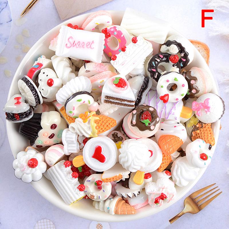 10шт Diy смолы поставки декор торт фрукты конфеты чехол для телефона аксессуары комплекты