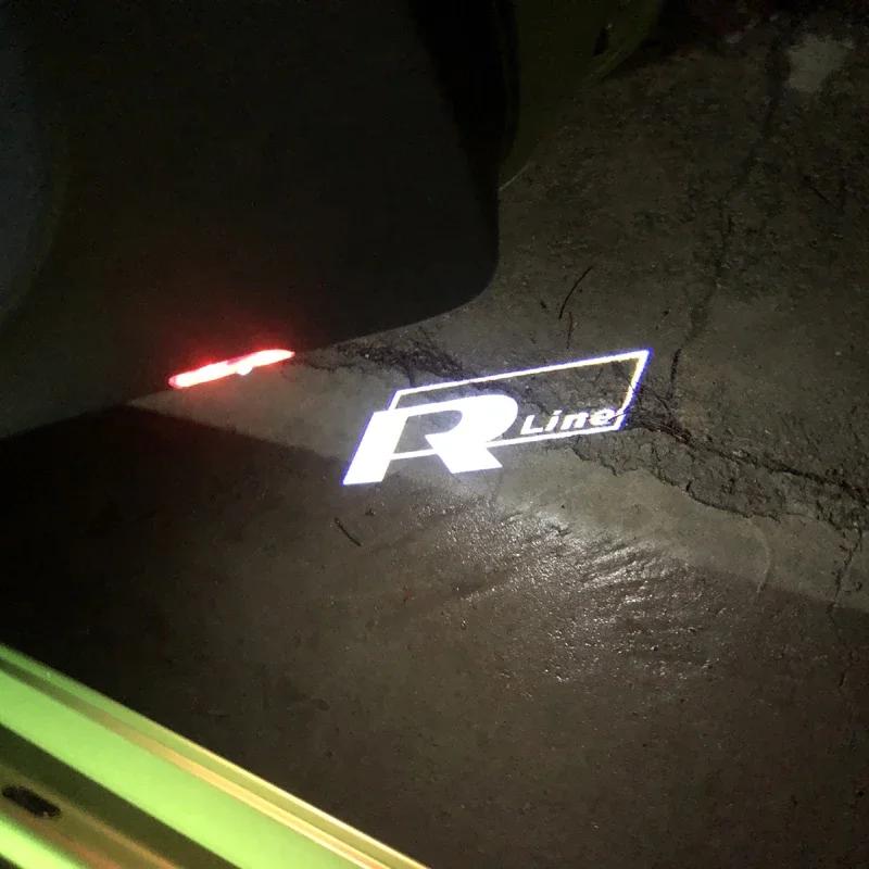 2026 New For VW VOLKSWAGEN Car Door Welcome Lights for VOLKSWAGEN VW R LINE Rline Golf Tiguan Touran Touareg EOS Jetta Passat T-