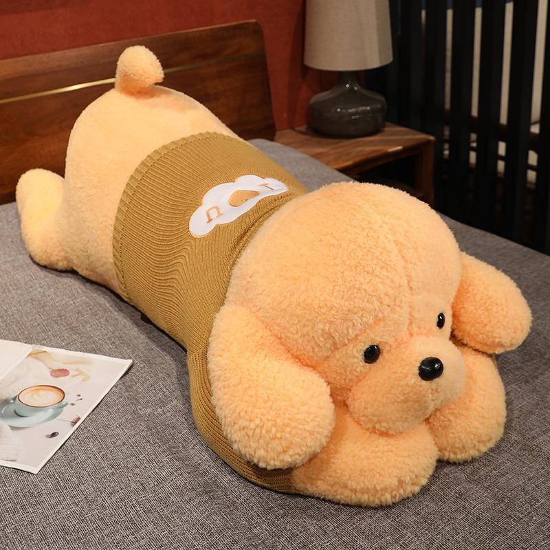 Large Dressed Dog Doll Plush Toy Big Dog Doll Girls Sleeping On The Bed Accompanying Ragdoll Doll