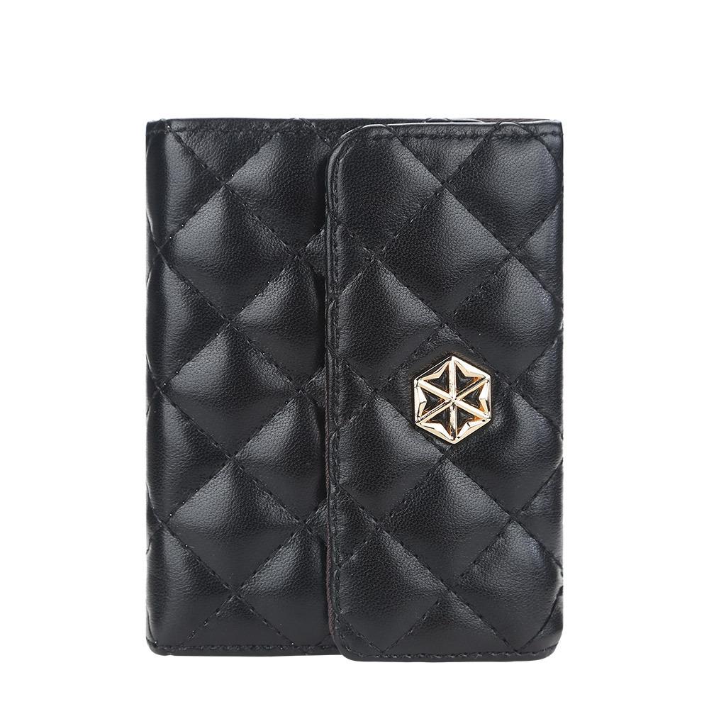 Boiseen's New Women's Card Bag, Embossed Multi-card Organ, Change Bag, Compact Buckle Wallet.