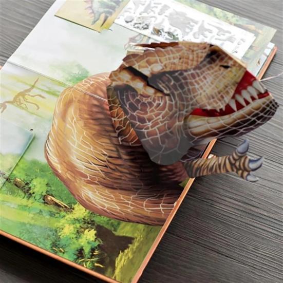 3D Энциклопедия динозавров Prehistorica Книга-панорама о динозаврах Интерактивная познавательная книга о динозаврах