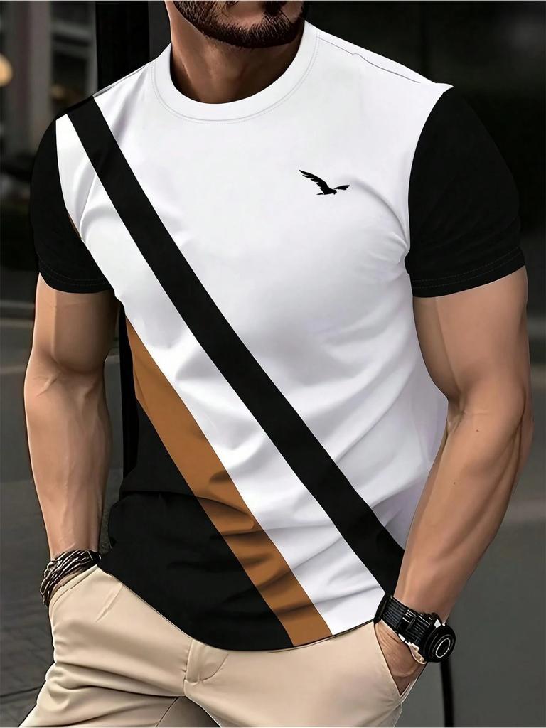 Personalized Pattern Printed Men's Short-sleeved T-shirt Comfortable and Breathable Summer Wear