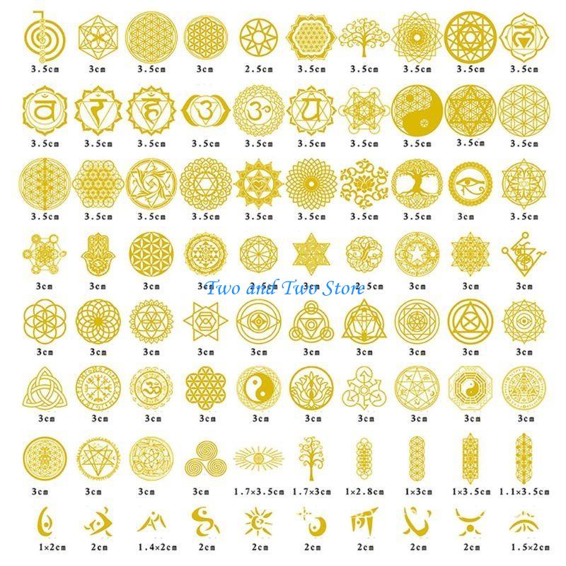 HX6F Orgonite Stickers Flower Invitation Orgonite Sticker Adhesive Resin DIY Mold