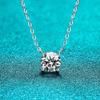 D Color 1ct Moissanite Pendant for Women 100% S925 Sterling Silver Wedding Shiny Lab Diamond Necklace White Gold Chain Jewelry