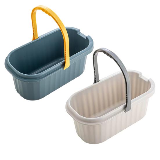 Ведро для швабры прямоугольной формы из утолщенного полипропиленового материала с удобной ручкой для переноски, многоцелевое ведро для хранения
