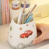 Cartoon Car Shaped Pen Holder Multifunctional Desktop Storage Box Kawaii Pencil Box  Office