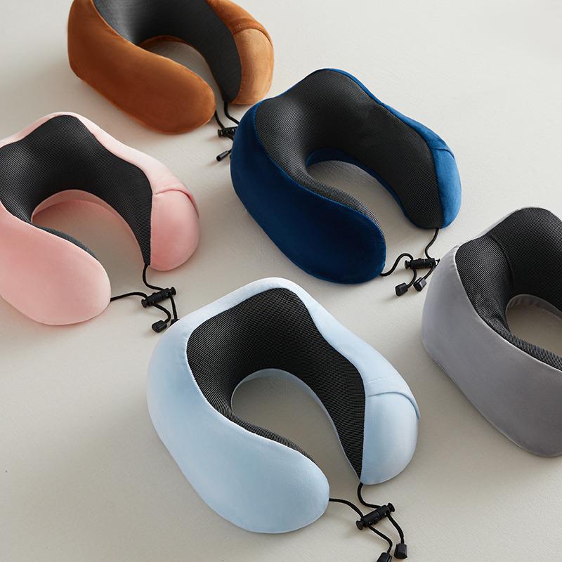 U-Shaped Memory Foam Neck Support Pillow for Travel