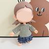 [Только одежда] Одежда для кук BJD 20 см Крутая полосатая футболка Набор с юбкой-тортом Премиальный наряд с аксессуарами
