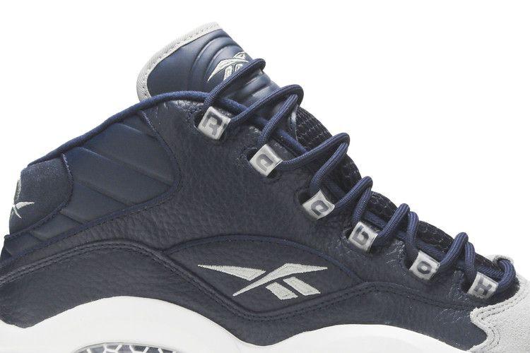 Мужские кроссовки Reebok Question Mid Georgetown (2020) Углерод/Искусственный индиго-белый