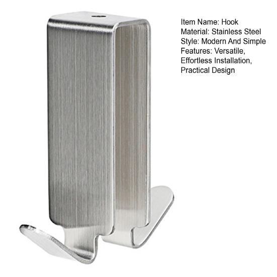 Двухсторонние крючки из нержавеющей стали без сверления, крючок для полотенец для стекла