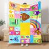 Hey Duggee Theme Printed Blanket - Perfect for Couch, Bed, Travel & Outdoor Use | Machine Washable, Cozy & Durable.
