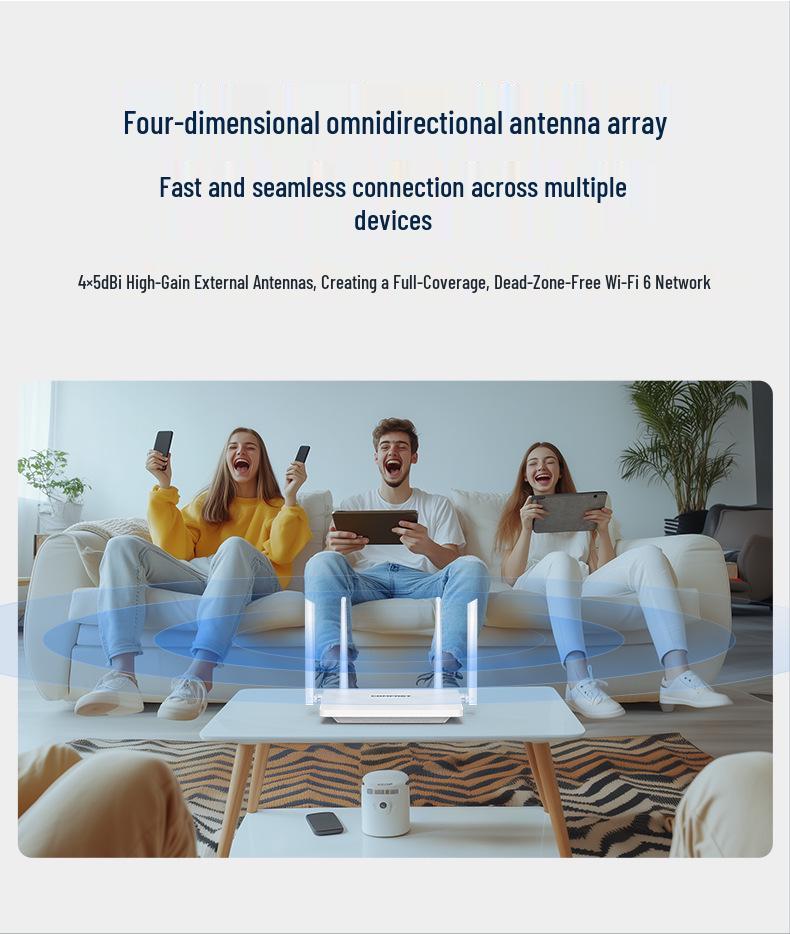 Двухдиапазонный WiFi 6 Mesh Гигабитный роутер COMFAST CF-WR631AXV2, 3000 Мбит/с беспроводной