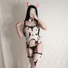 Сексуальный Боди Женский Тонкий С Открытой Промежностью Боди-Чулки Корова Черные Чулки Эротический Комплект Нижнего Белья Косплей Сексуальная Женщина Женские Костюмы