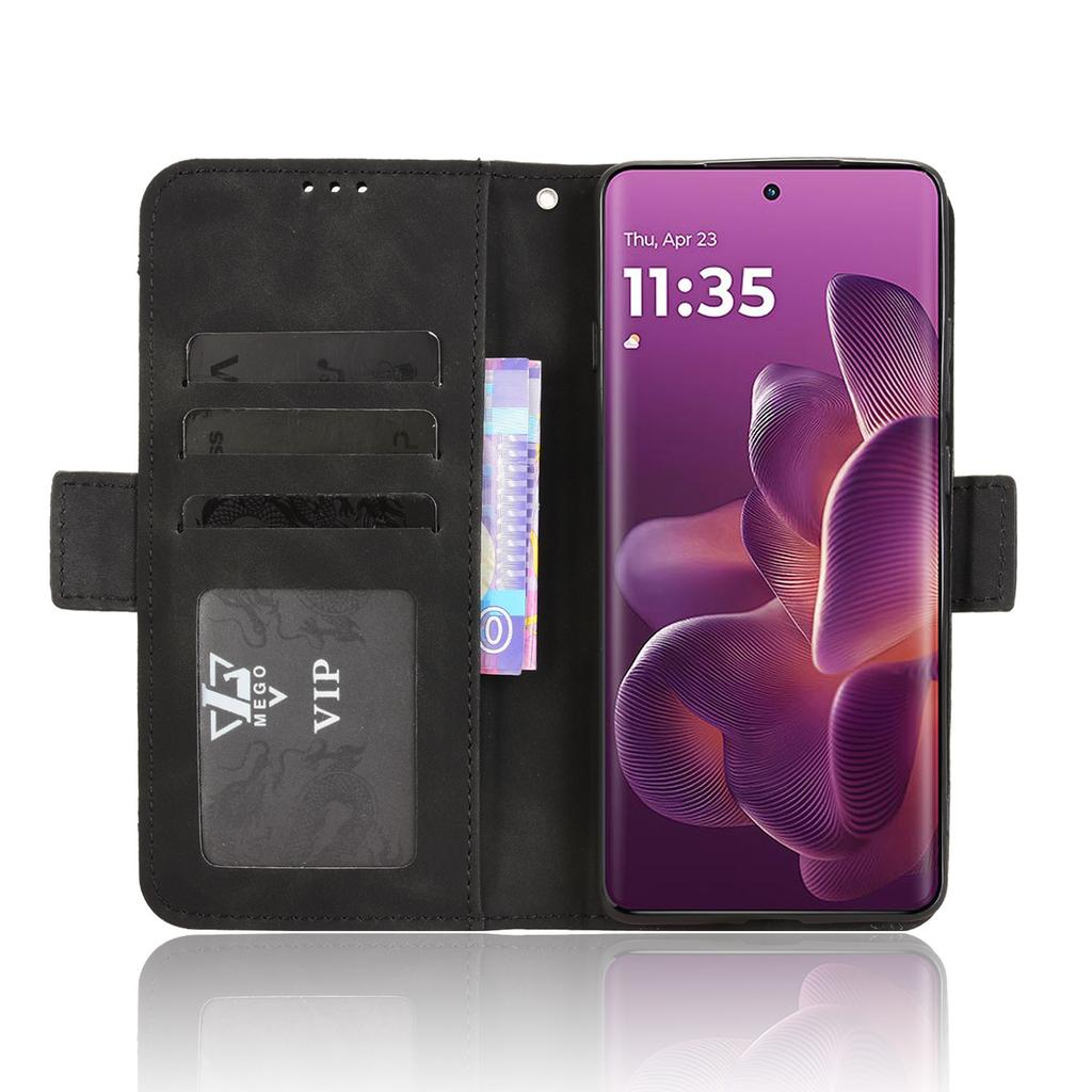 For Motorola Edge 60 Pro 5G Leather Case Phone Wallet Cover with Multiple Card Slots