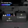 AGU1 Leather Folding Storage Box Car Trunk Tool Organizing Accessories For Alfa Romeo Giulietta Mito 159 Giulia Stelvio 156 147 Brera