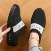 Slip-On Women'S Walking Sandals,Breathable Mesh Casual Shoes Breathable With Arch Support Knit Shoes Thickened Soft Sole
