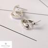 Silver 925 Ring-shaped Earrings Double Ring E