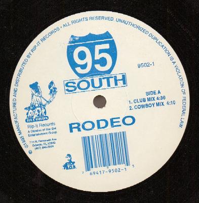 12-дюймовая пластинка 95 SOUTH - Rodeo 95021 Rip-It Records 1995 США Рэп и Хип-Хоп/R&B Б/у