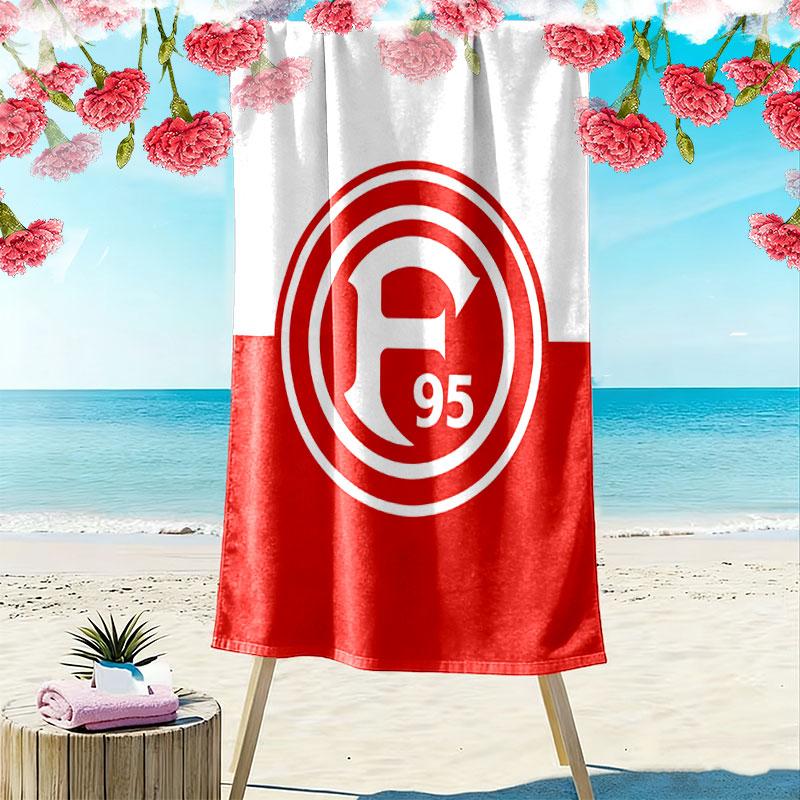 Пляжное полотенце с принтом Fortuna Düsseldorf, Большое мягкое быстросохнущее полотенце для пляжа, кемпинга, плавания