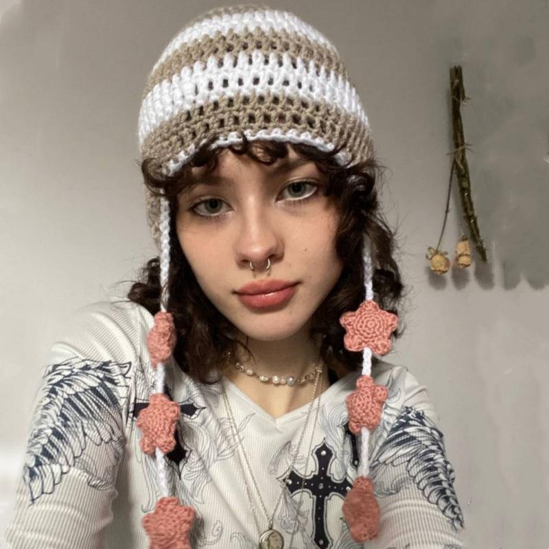 Вязаная крючком шляпа с рюшами для взрослых, кружевная шапка-бини, модная шляпа с рюшами