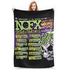 Плед NOFX Final Tour с черепом, мягкий, теплый, фланелевый плед-покрывало для кровати, гостиной, пикника, путешествий, дома, дивана