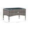 4 Piece Garden Lounge Set with Cushions Poly Rattan Grey