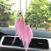 Mini Dream Catcher Car Interior Rearview Mirror Hangings Car Charms Pendant Double Wind Chimes Car Decor Accessories Multi Color