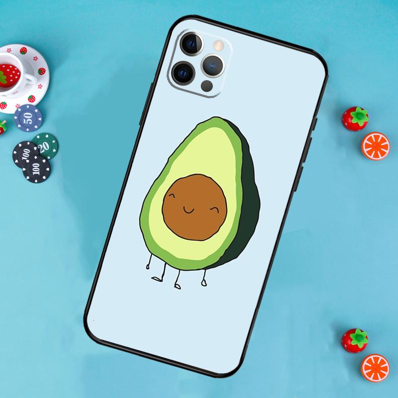 cute cartoon Avocado Fitness Phone Case For iPhone 17 Air 16 15 14 13 11 12 Pro Max 13 12 mini 15 16 Plus 16e Cover Funda