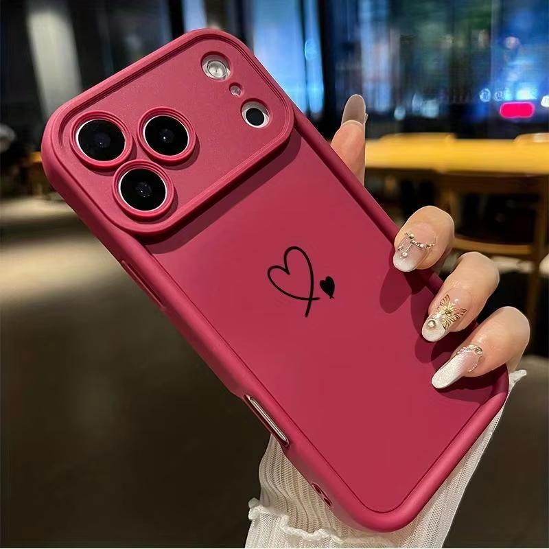 Модная линия с узором в виде сердца, подходящая Чехол для телефона Для iPhone 17 Pro Max 16E 15 Pro 14 13 12 11 Mini AIR XS XR XS 8Plus a