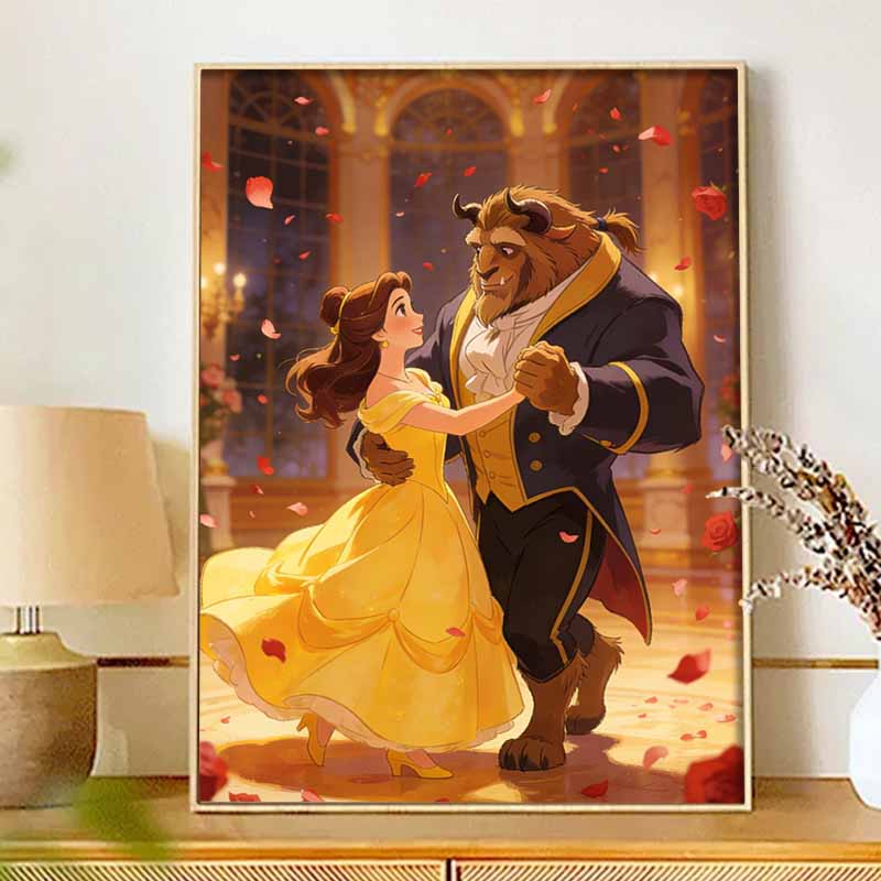 Disney Beauty and The Beast Diamond Painting Art Kit Handmade DIY5D Home Decor Gift