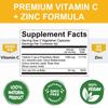 Vitamin C 1000 mg Zinc 20 mg Dietary Supplement 120 Capsules Per Bottle