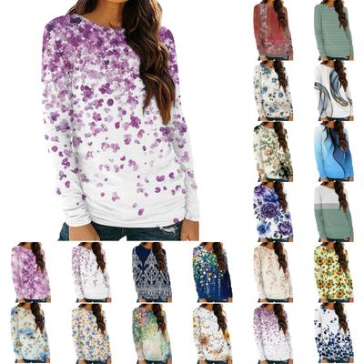 Женские рубашки с длинным рукавом и круглым вырезом, базовая футболка, повседневный топ, модные осенние наряды, приталенные футболки