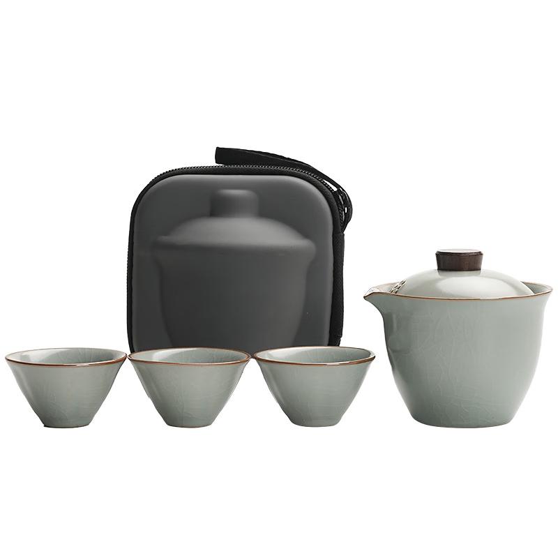 Портативный чайный набор Haofeng Muyen Ru Kiln