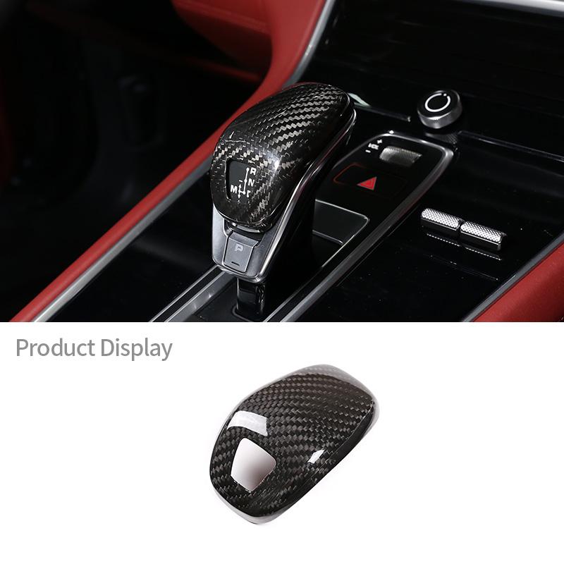 For Porsche Panamera 2017-2021 971 Real Carbon Fiber Gear Shift Knob Console Head Protection Cover Parts Interior Accessories