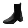 British Style Martin Skinny Short Boots Spring And Autumn New High Heel Socks Boots Single Boots Thick Heel Women 'S Shoes