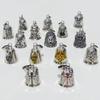 Vintage Zinc Alloy Angel Wings Bell Keychain for Bikers