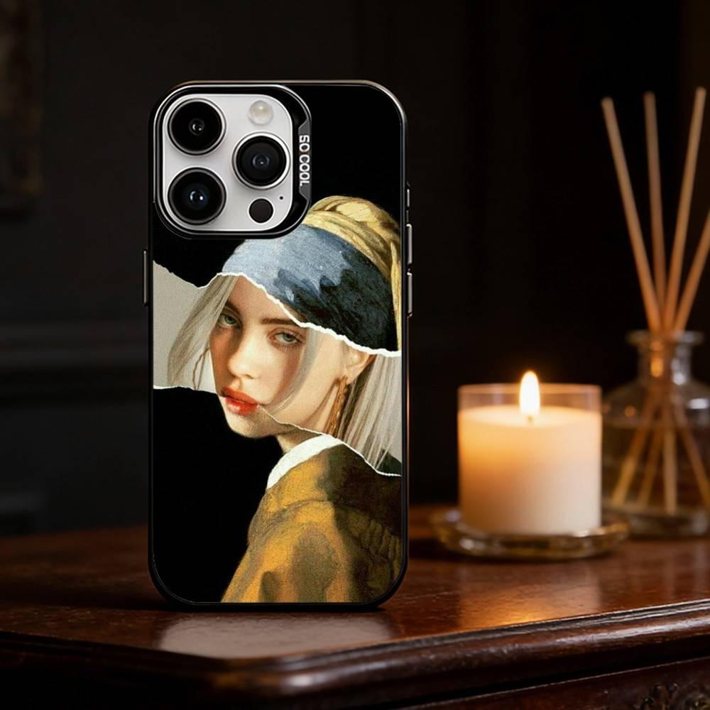 Girl With A Pearl Earring Vermeer Phone Case Color Silver Shell For IPhone 17 16 15 14 13 12 11 Pro Max Plus